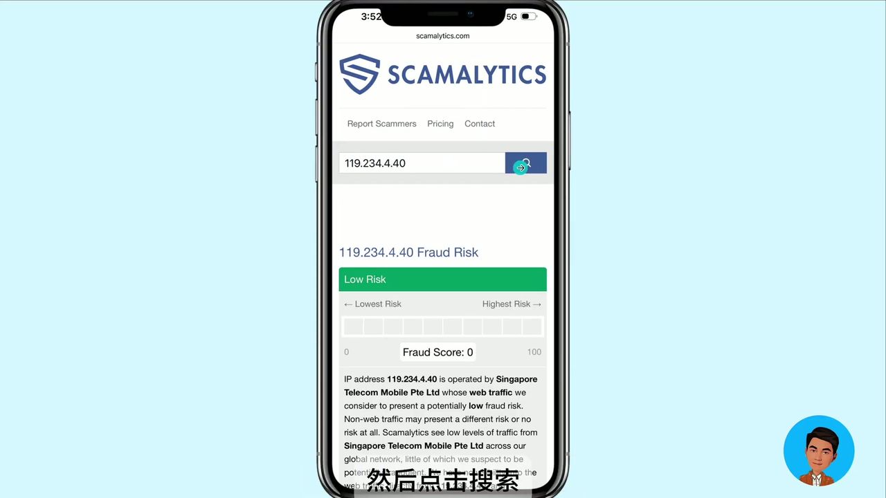 IP 纯净度检测结果显示低风险